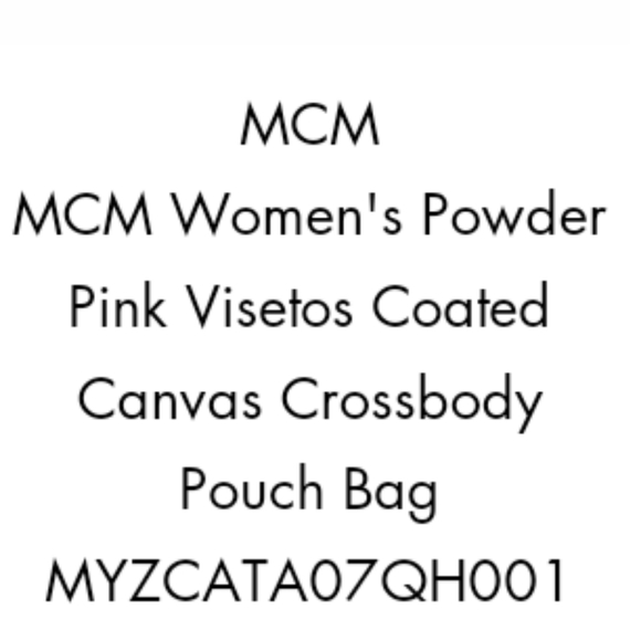 🌸 MCM Portuna Flat Visetos Coated Canvas in Powder Pink Pouch Crossbody Bag NEW - Picture 14 of 16